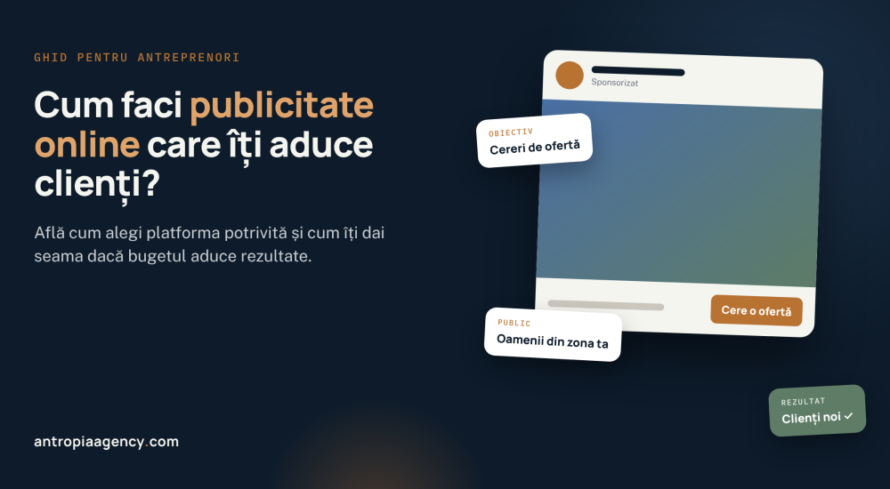 Reclamă online sponsorizată, cu obiectivul, publicul și rezultatul unei campanii